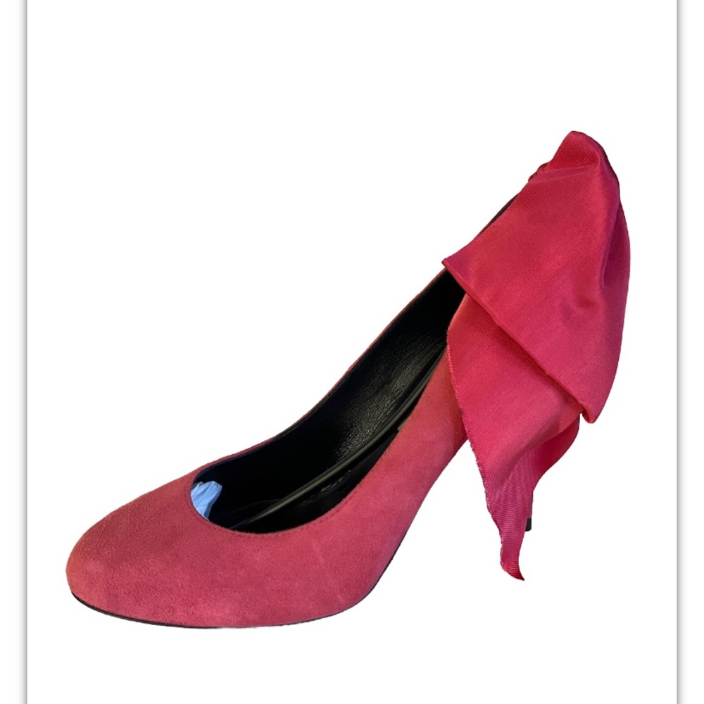 Eugenia Kim Elsa shocking pink bow high heel shoes 37